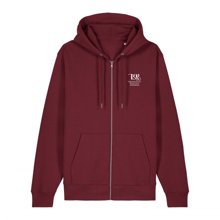Unisex Zip-Hoody, burgundy